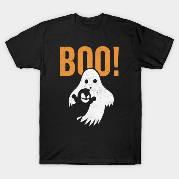 Retro Halloween Ghosts: Boo! T-Shirt by TwistedCharm